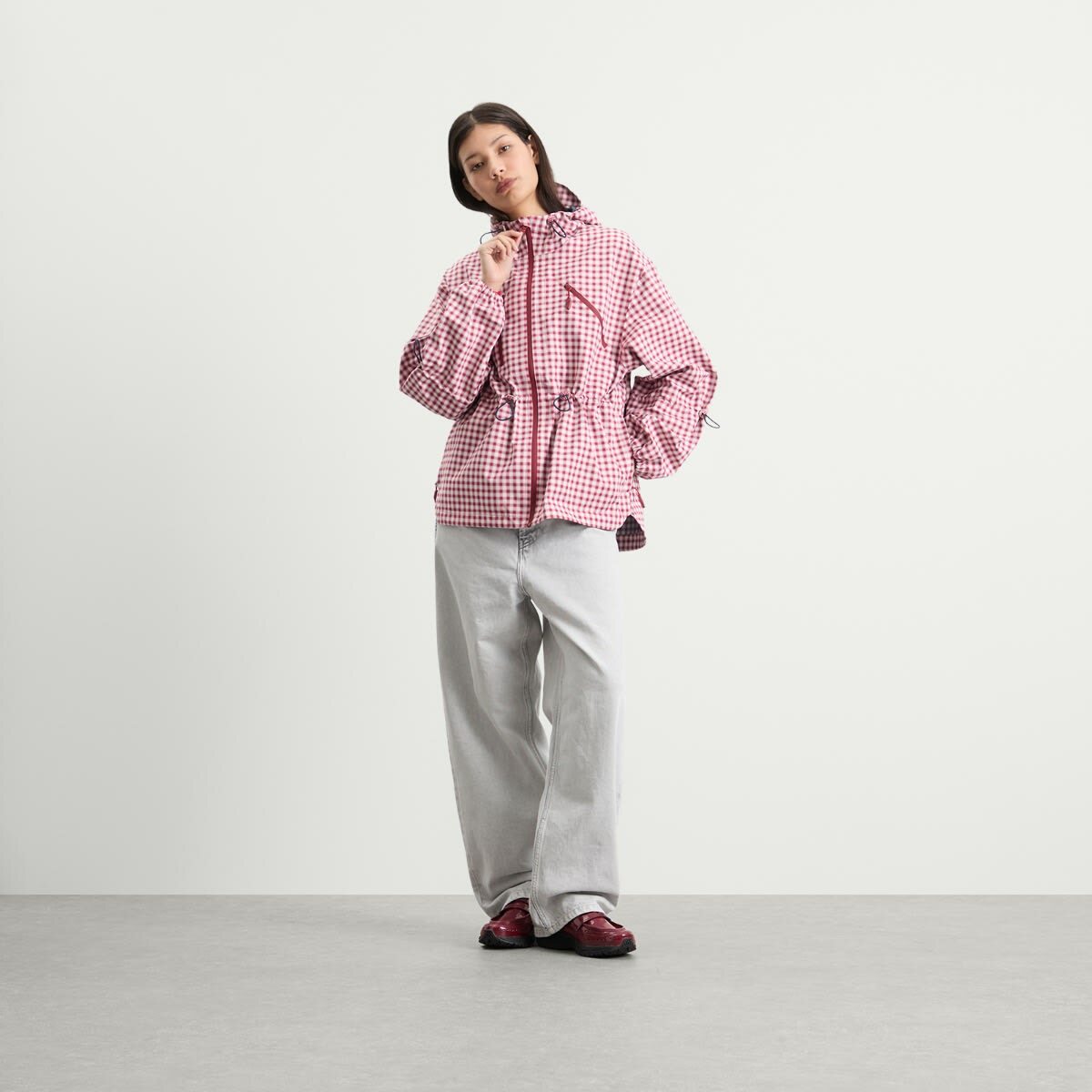Damson Madder Women's END. EXCLUSIVE Matilda Raincoat in Cherry Gingham