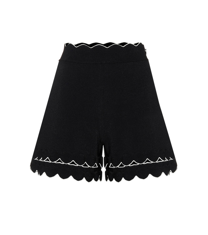 Photo: Alexander McQueen Scalloped jersey shorts