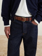 Mr P. - 3.5cm Woven Leather Belt - Brown