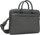 BOSS Gray Logo-Embossed Document Briefcase