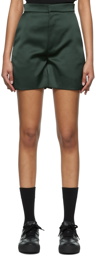 AMI Paris Green Polyester Shorts