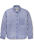 Jacquemus - Boulanger Logo-Embroidered Padded Gingham Canvas Jacket - Blue