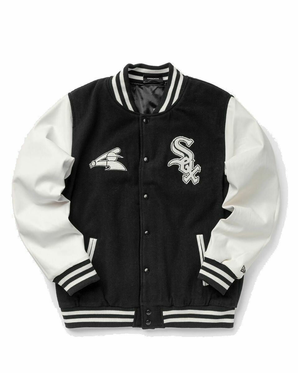 Photo: New Era Mlb Wordmark Varsity Jacket Chicago White Sox Black - Mens - College Jackets