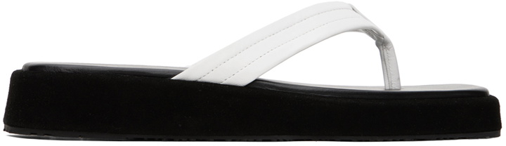 Photo: LE17SEPTEMBRE Black & White Leather Flip Flops