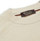 Loro Piana - Striped Ribbed Baby Cashmere Sweater - Neutrals