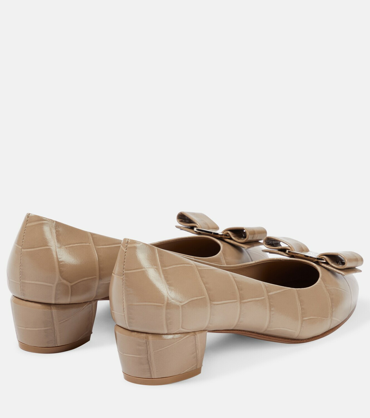 ferragamo denim flats