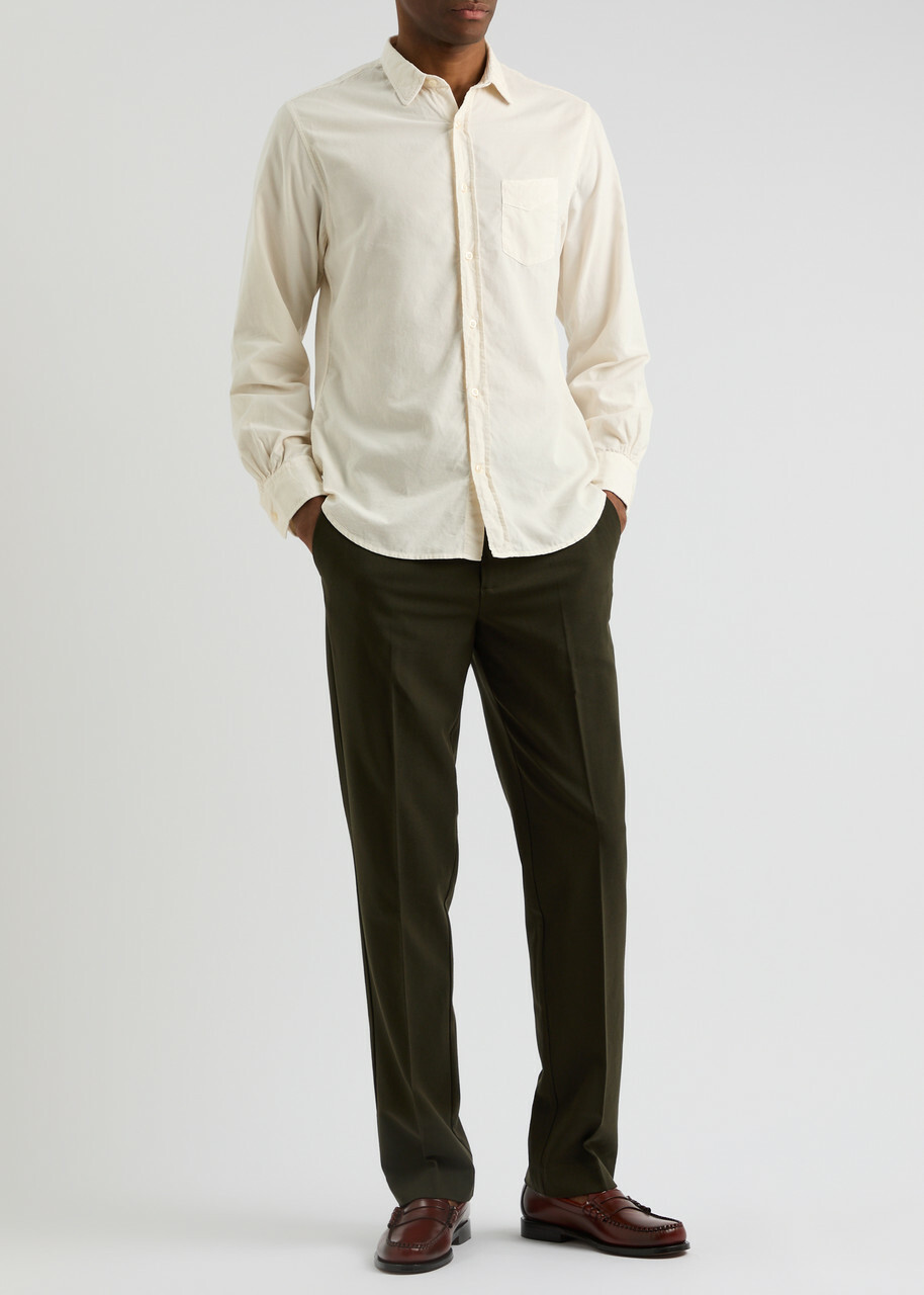 Officine Générale Lipp Corduroy Shirt Cream