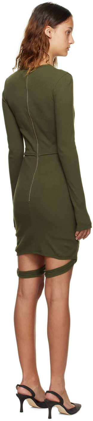 Dion Lee cut-out layered mini dress - Green