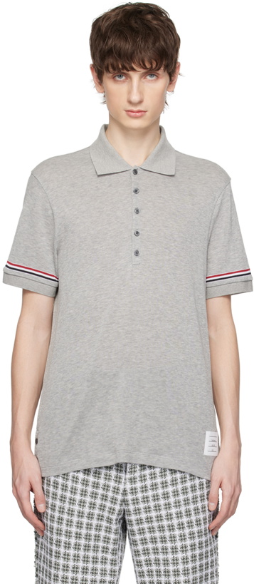Photo: Thom Browne Gray Patch Polo