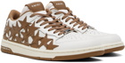 AMIRI White & Brown Stars Low Sneakers