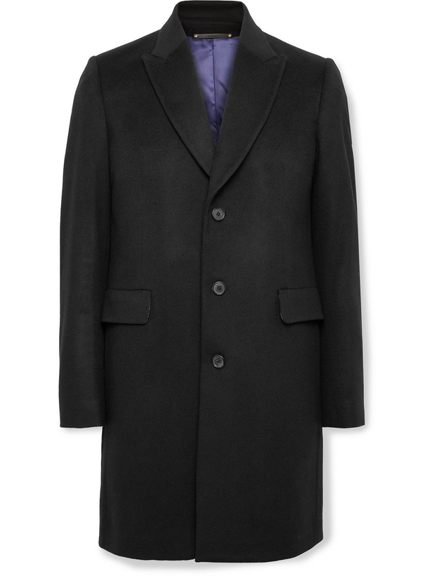 Photo: Paul Smith - Slim-Fit Wool and Cashmere-Blend Overcoat - Black