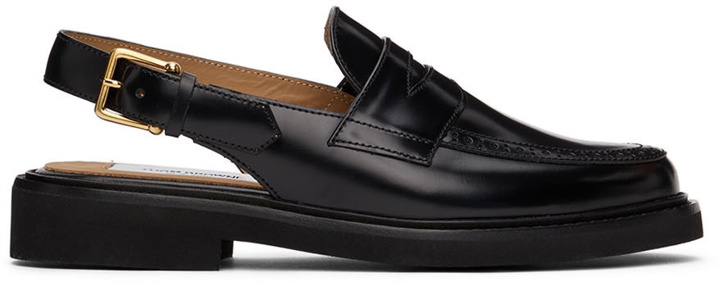 Photo: Thom Browne Black Slingback Penny Loafers