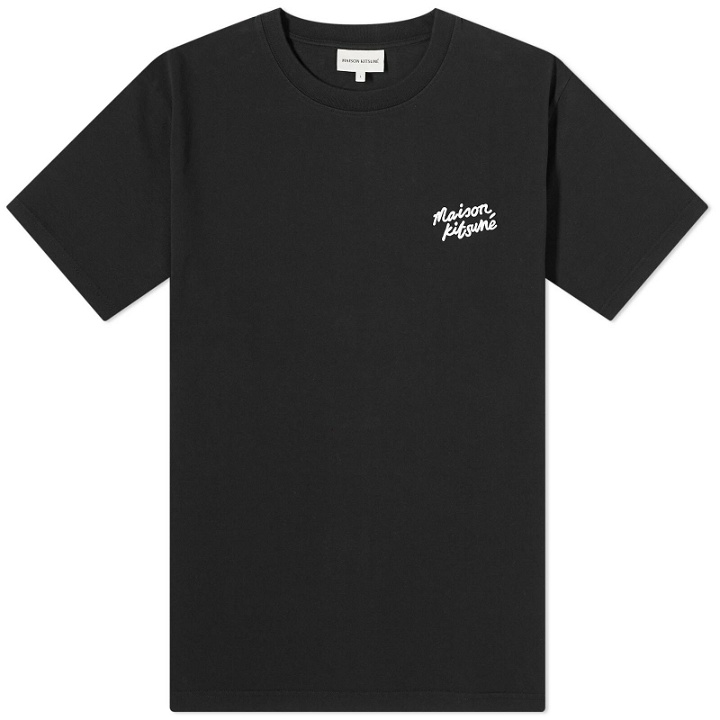 Photo: Maison Kitsuné Men's Mini Handwriting Comfort T-Shirt in Black/White