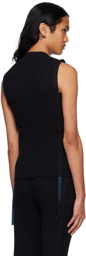 Dion Lee Black Gathered Utility Tank Top