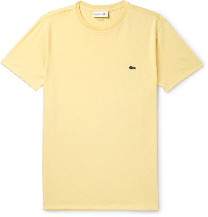 Photo: Lacoste - Slim-Fit Cotton-Jersey T-Shirt - Yellow