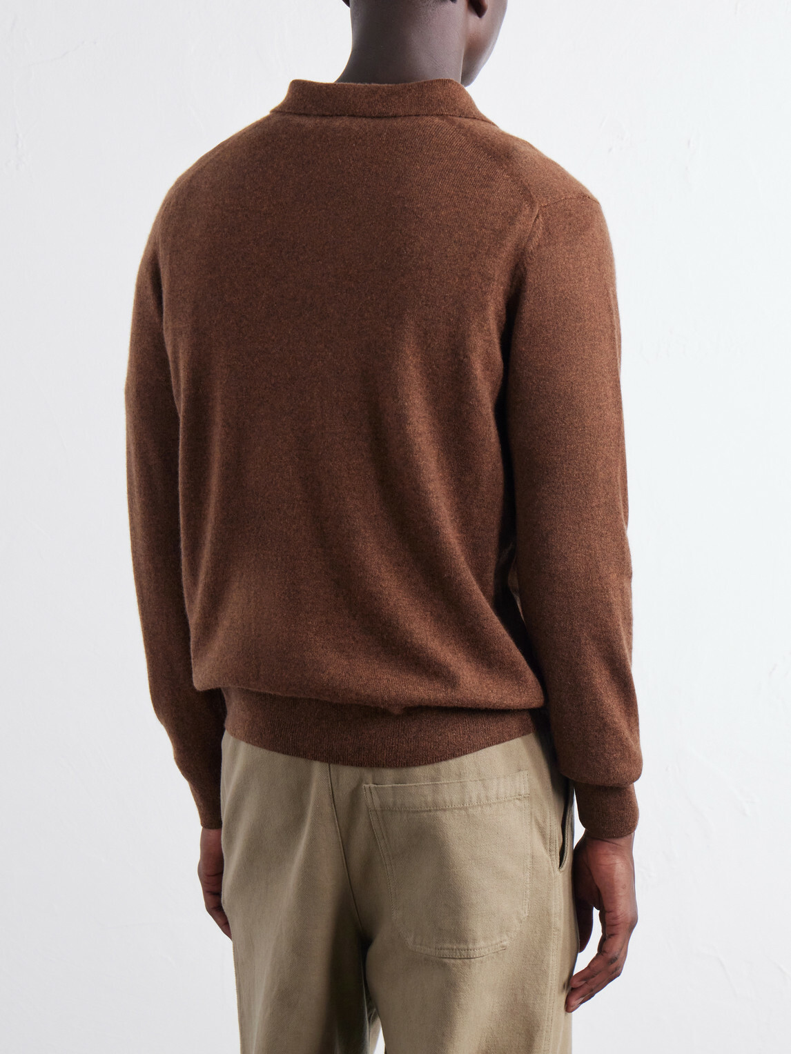 Sunspel - Cashmere Polo Shirt - Brown