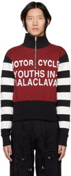 Youths in Balaclava Red 'Motorcycle Race' Sweater