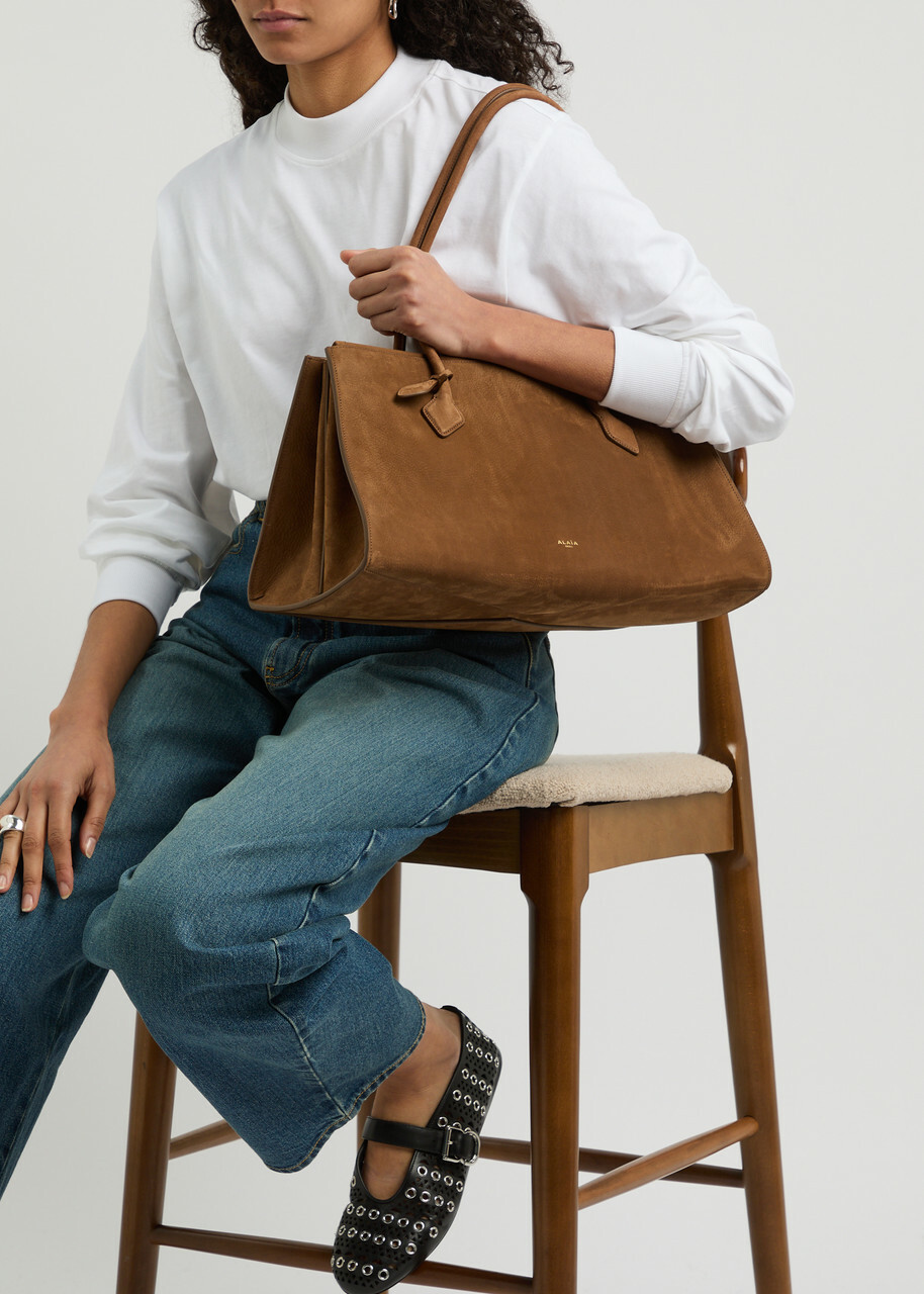 Alaïa Le Teckel Nubuck Tote - Tan - One Size
