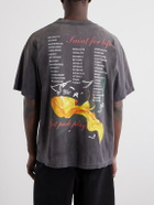 SAINT MXXXXXX - Aerosmith Paint-Splattered Printed Cotton-Jersey T-Shirt - Black