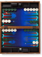 Alexandra Llewellyn - Dusk Ziricote Wood and Leather Backgammon Set