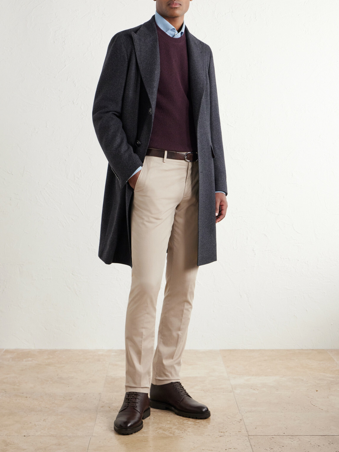 Canali - Tapered Stretch Cotton-Twill Trousers - Neutrals