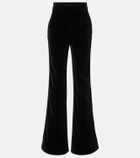 Costarellos Cotton velvet wide-leg pants