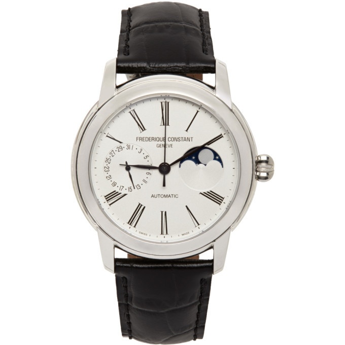 Photo: Frederique Constant Silver and Black Classic Moonphase Manufacture Watch