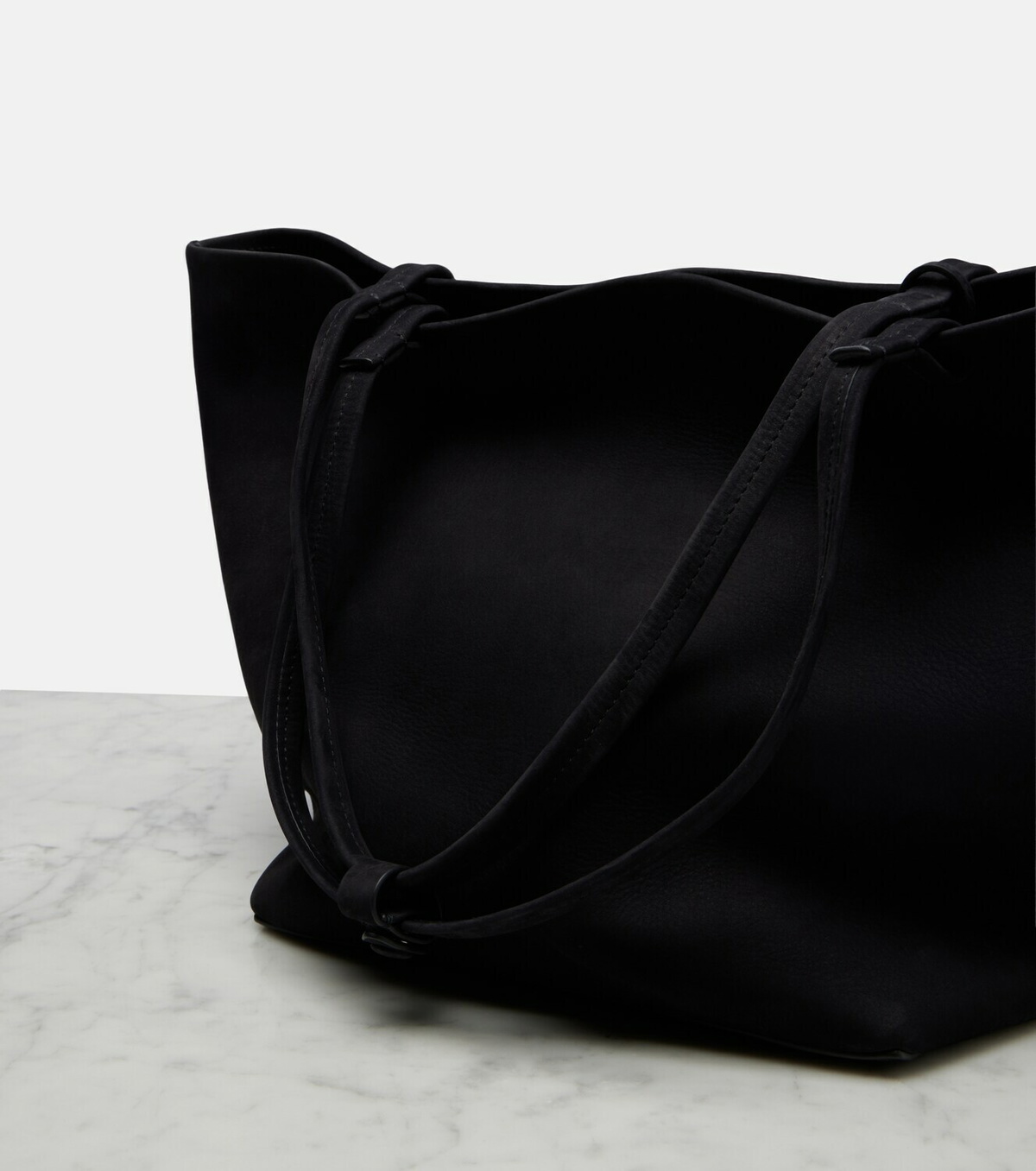The Row Park Three suede tote bag
