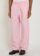 Willy Chavarria Ruff Rider Logo-embroidered Woven Trousers Pink