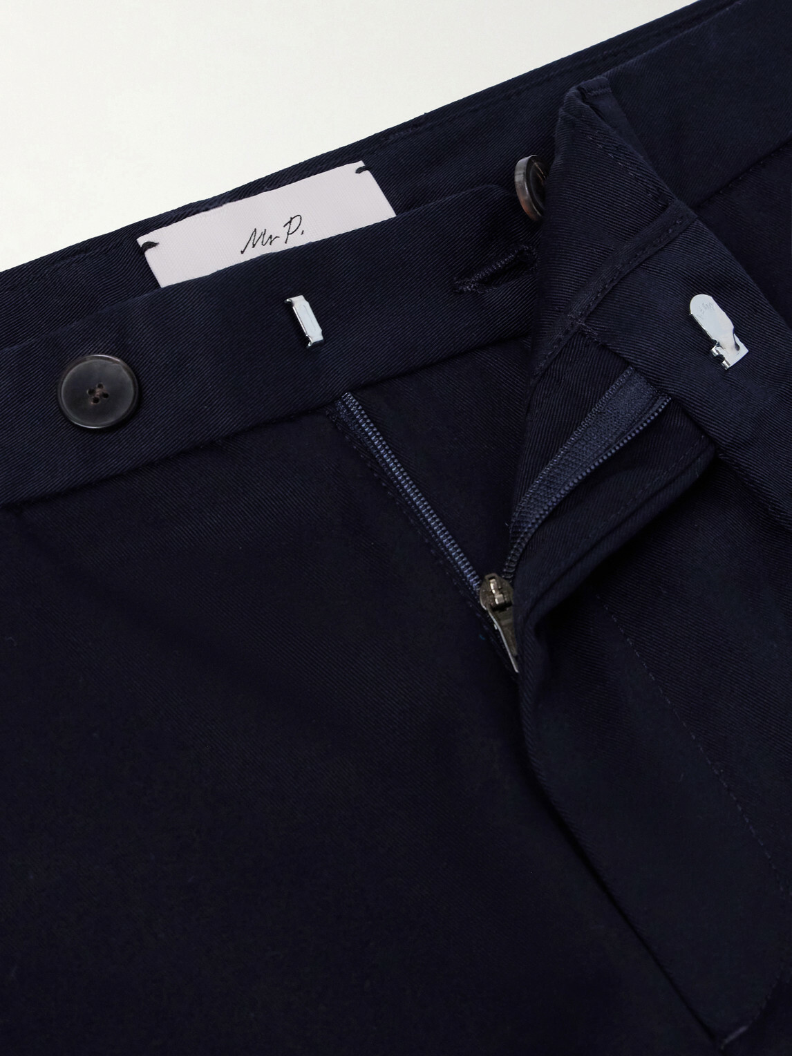 Mr P. - Samuel Straight-Leg Organic Cotton Chinos - Blue