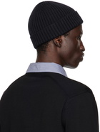 Maison Kitsuné Navy Bold Fox Head Patch Beanie