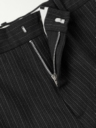 Acne Studios - Palvin Straight-Leg Pinstriped Wool-Blend Trousers - Black