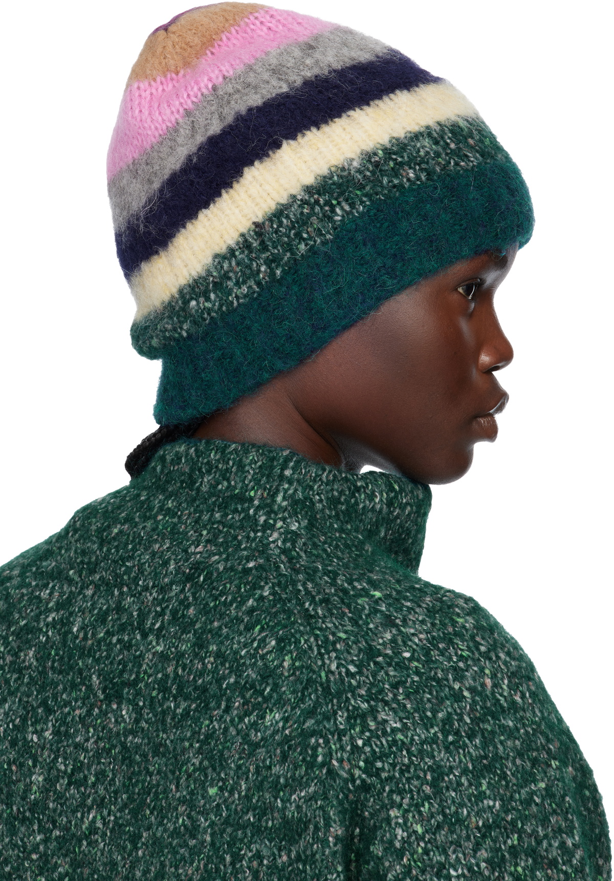 ERL Multicolor Striped Alpaca Mohair Beanie