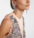 Rabanne Embellished drop earrings