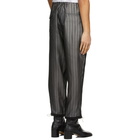 Maison Margiela Black Satin and Crepe Trousers