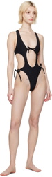 ANDREĀDAMO Black Cutout Swimsuit