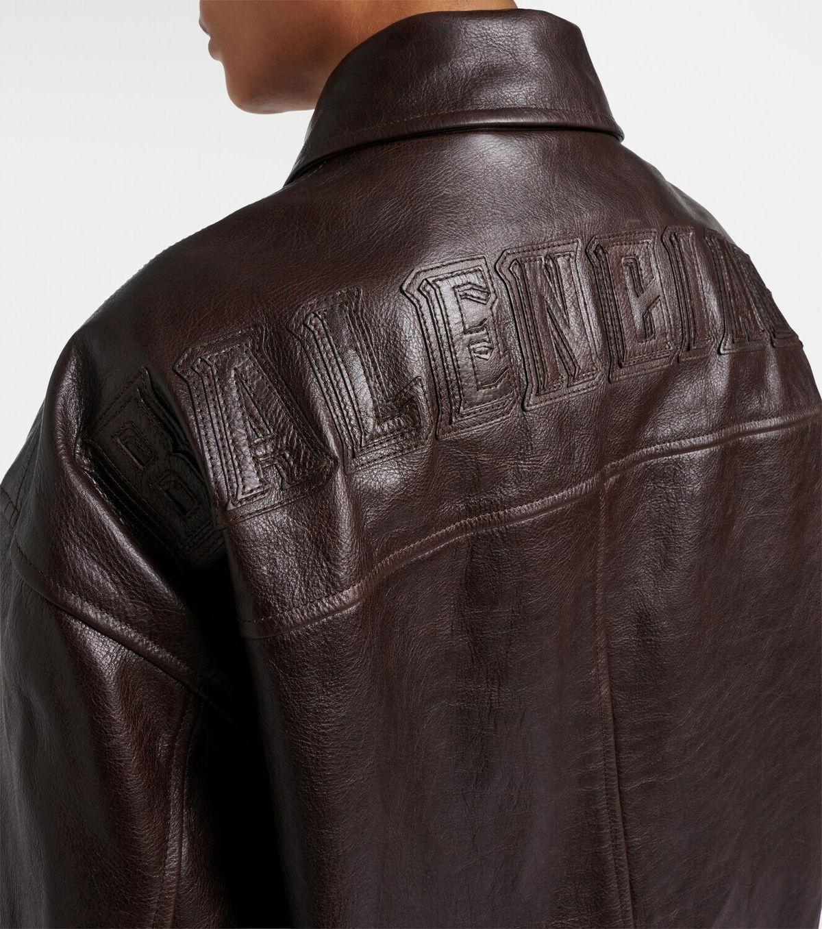 Balenciaga Oversized leather car coat