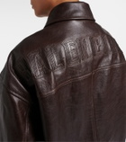 Balenciaga Oversized leather car coat