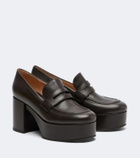 Gianvito Rossi Jenna leather loafer pumps