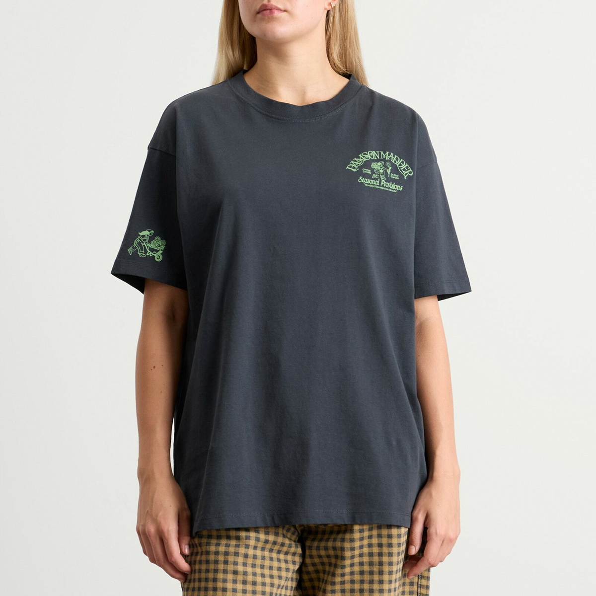 Damson Madder Women's Grown In The Garden T-Shirt in Charcoal