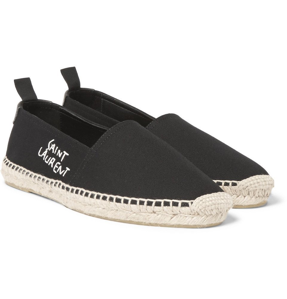 Men's Embroidered Signature Espadrilles by Saint Laurent