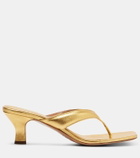 Paris Texas Portofino 55 metallic leather thong sandals