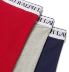 POLO RALPH LAUREN - Three-Pack Stretch-Cotton Jersey Boxer Briefs - Multi