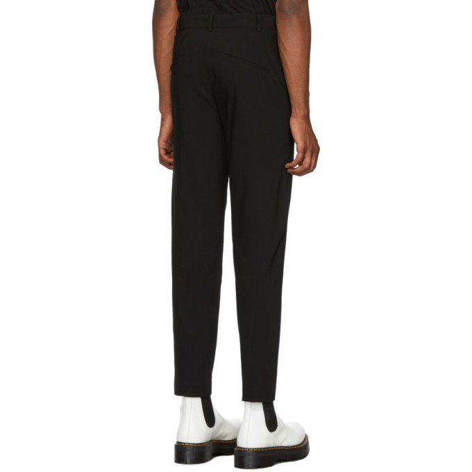 D.Gnak by Kang.D Black Diagonal Cut Trousers
