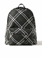 Burberry - Logo-Embroidered Checked Coated-Canvas Backpack
