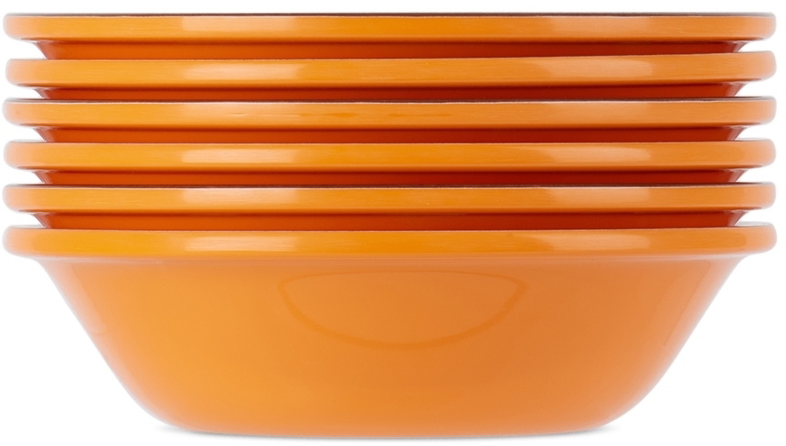 Mario Luca Giusti Orange Saint Tropez Bowl Set, 6 pcs