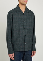 Jil Sander Checked Wool-blend Shirt Grey