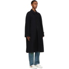 Gucci Navy Wool Loden Coat