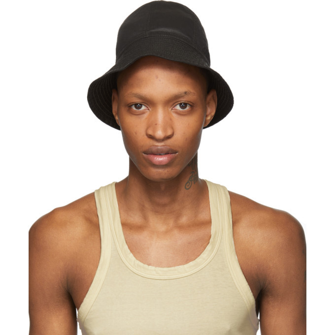 Rick Owens Drkshdw Black Gilligan Bucket Hat Rick Owens Drkshdw