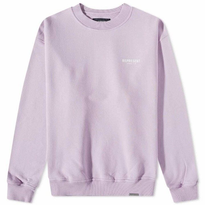 Photo: Represent Men's Owners Club Crew Sweat in Pastel Lilac